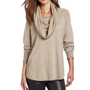 JOIE Beige Wesley Cashmere & Wool Long Sleeve Cowl Neck Sweater